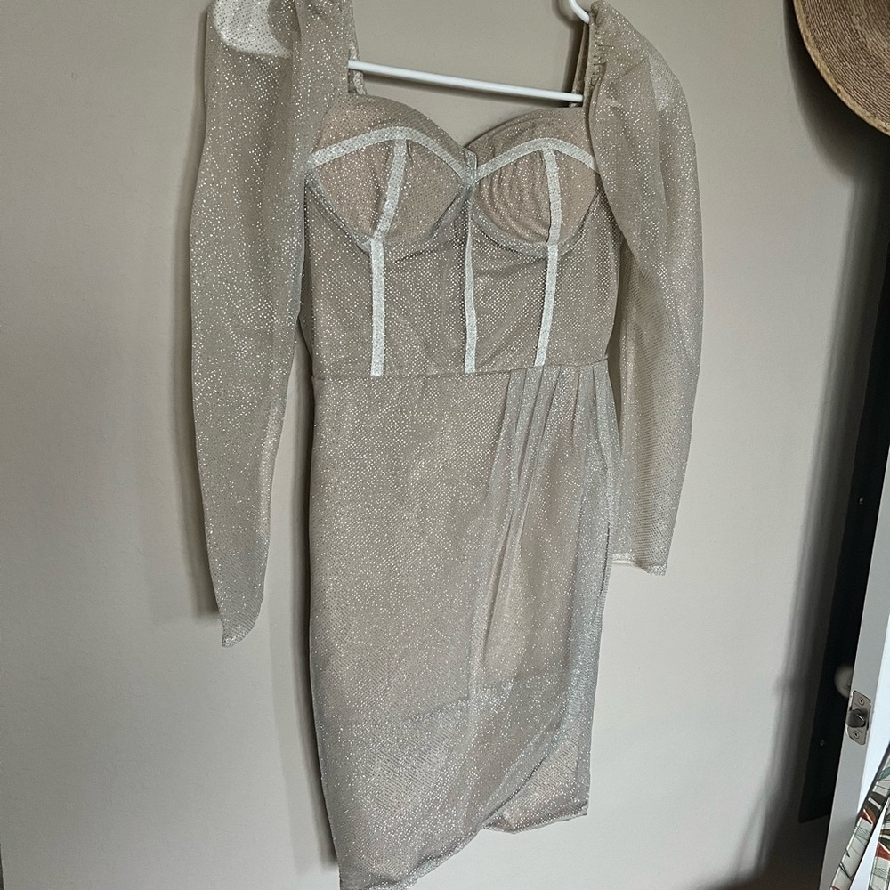 Shimmery corset mini dress